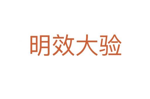 明效大驗(yàn)