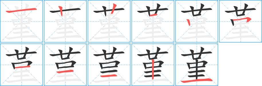 堇的筆順分步演示