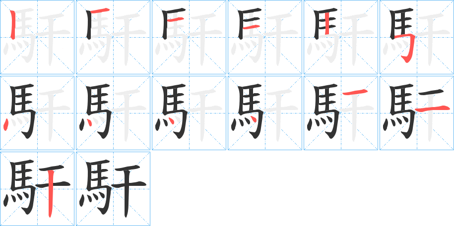 馯的筆順分步演示